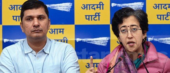 Atishi and Saurabh Bhardwaj