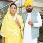 CM Mann with his wife Dr Gurpreet Kaur