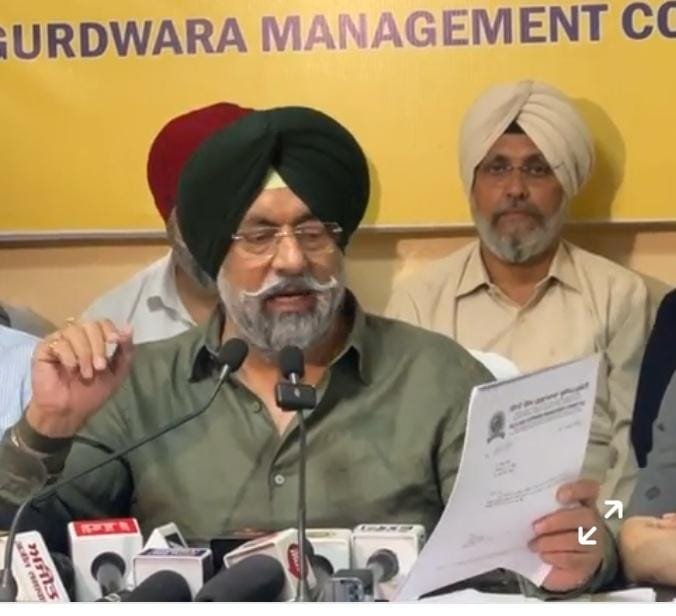 DSGMC President Mr Harmeet Singh Kalka