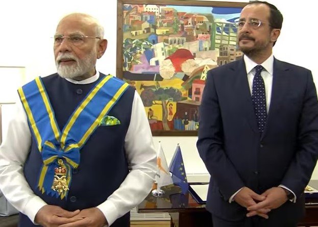 PM Modi awarded with Cyprus' highest honour